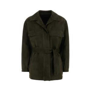 Santoro Women Bottle Green Suede Jacket